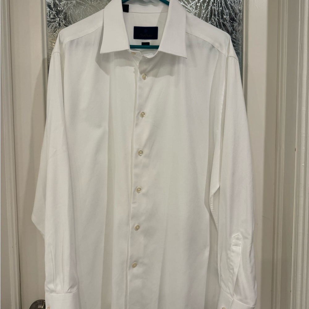 David Donahue Men’s White Dress Shirt